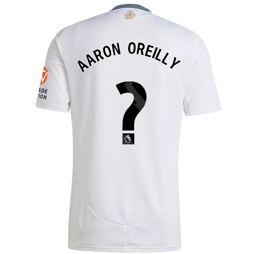 Danxen Bambino Maglia Aaron Oreilly #0 Bianco Kit Gara Away 2024/25 Maglietta