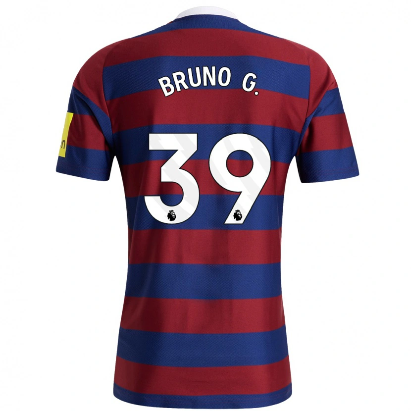Danxen Bambino Maglia Bruno Guimarães #39 Borgogna Blu Navy Kit Gara Away 2024/25 Maglietta