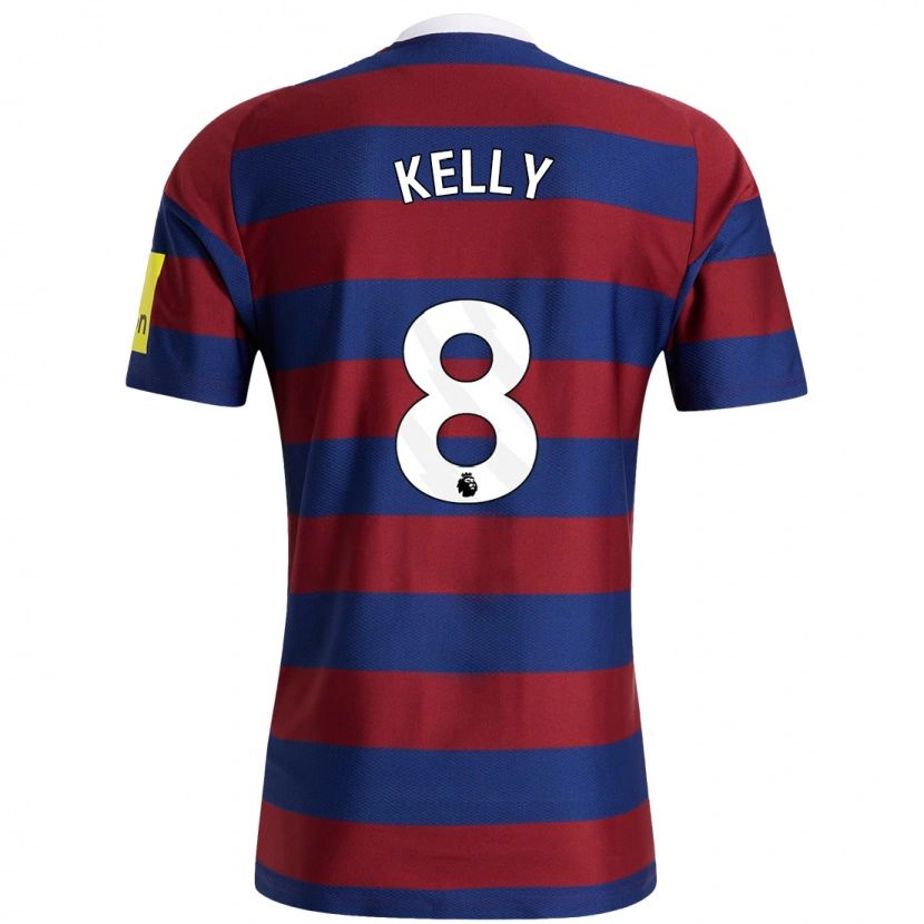 Danxen Bambino Maglia Emma Kelly #8 Borgogna Blu Navy Kit Gara Away 2024/25 Maglietta