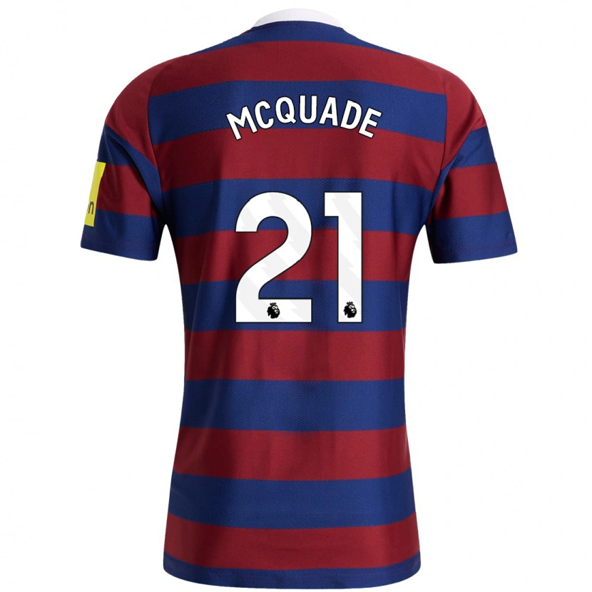 Danxen Bambino Maglia Jasmine Mcquade #21 Borgogna Blu Navy Kit Gara Away 2024/25 Maglietta