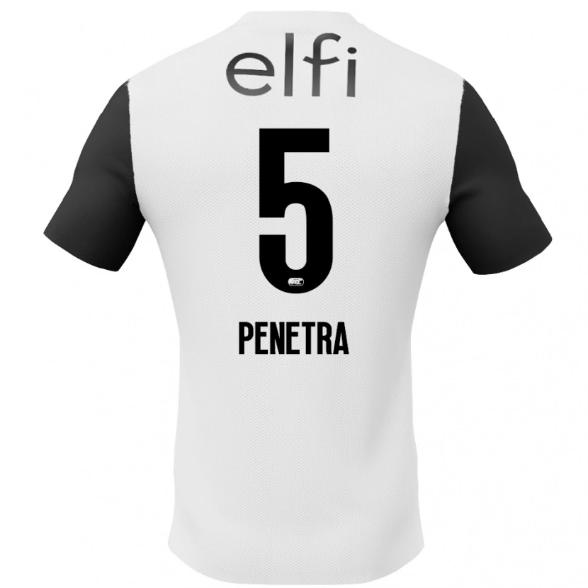 Danxen Bambino Maglia Alexandre Penetra #5 Bianco Nero Kit Gara Away 2024/25 Maglietta