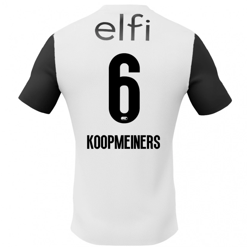 Danxen Bambino Maglia Peer Koopmeiners #6 Bianco Nero Kit Gara Away 2024/25 Maglietta