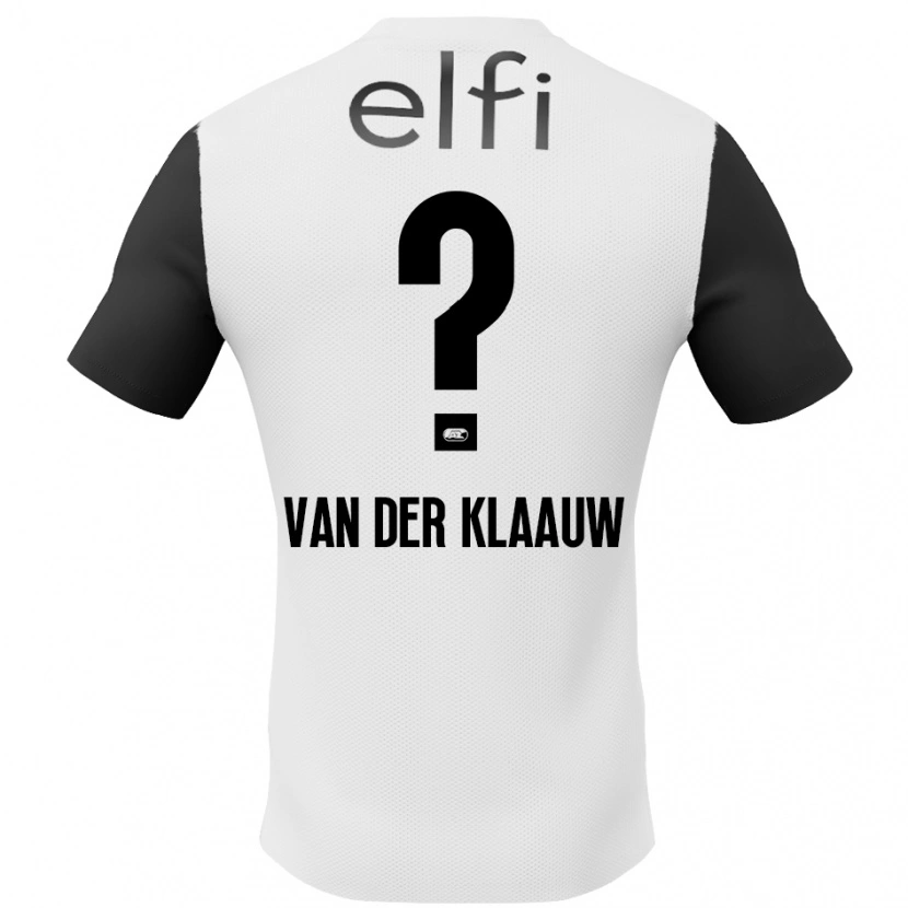 Danxen Bambino Maglia Deacon Van Der Klaauw #0 Bianco Nero Kit Gara Away 2024/25 Maglietta