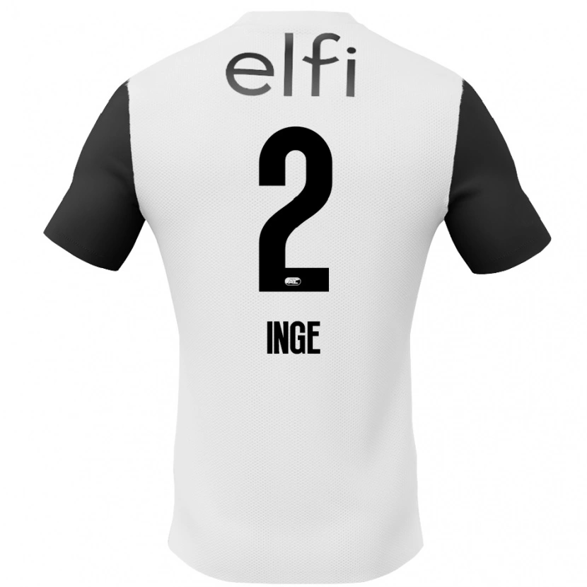 Danxen Bambino Maglia Kiani Inge #2 Bianco Nero Kit Gara Away 2024/25 Maglietta