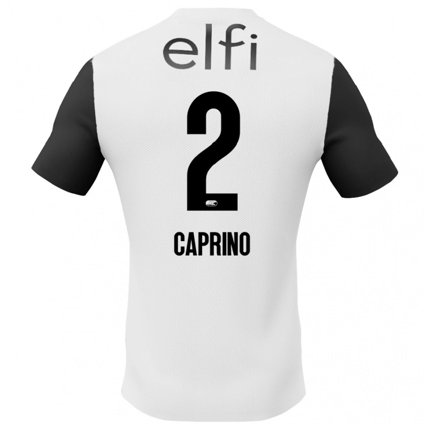 Danxen Bambino Maglia Ginia Caprino #2 Bianco Nero Kit Gara Away 2024/25 Maglietta