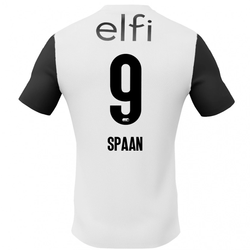 Danxen Bambino Maglia Floor Spaan #9 Bianco Nero Kit Gara Away 2024/25 Maglietta
