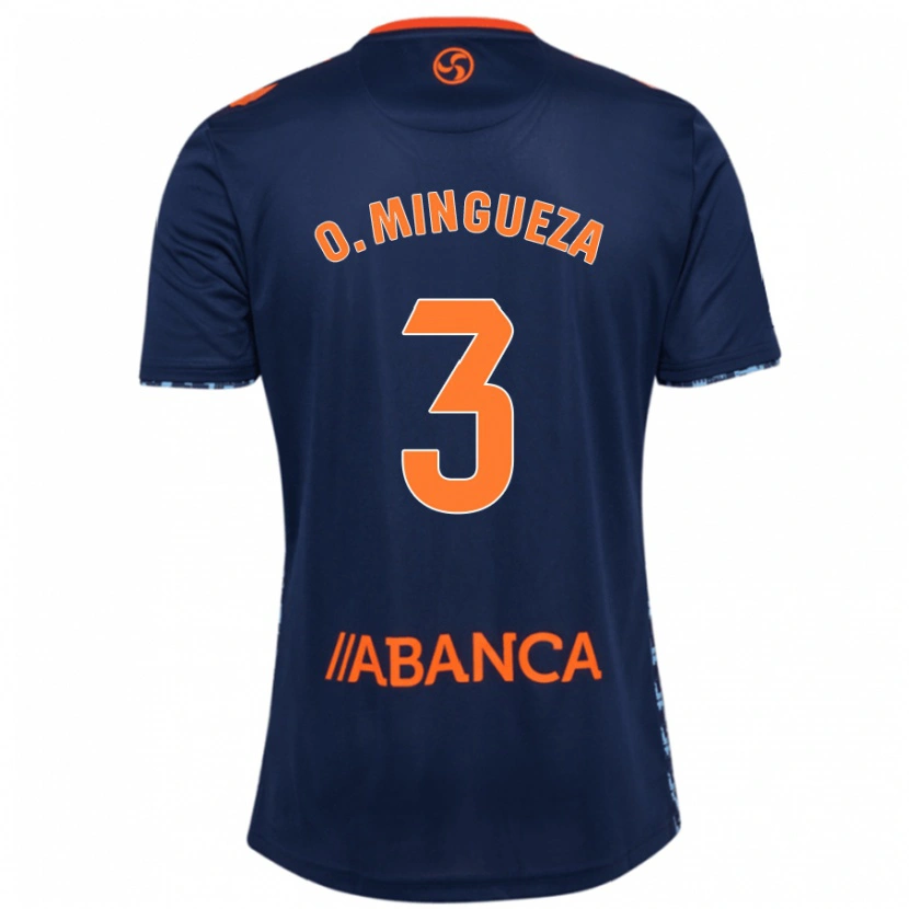 Danxen Bambino Maglia Óscar Mingueza #3 Blu Navy Kit Gara Away 2024/25 Maglietta