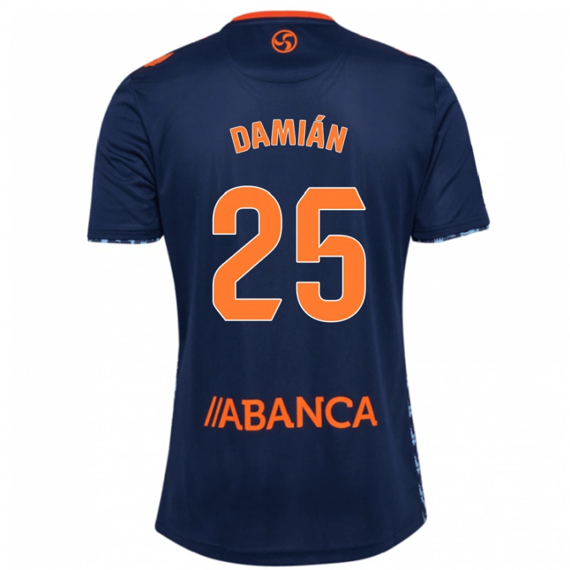 Danxen Bambino Maglia Damián Rodríguez #25 Blu Navy Kit Gara Away 2024/25 Maglietta