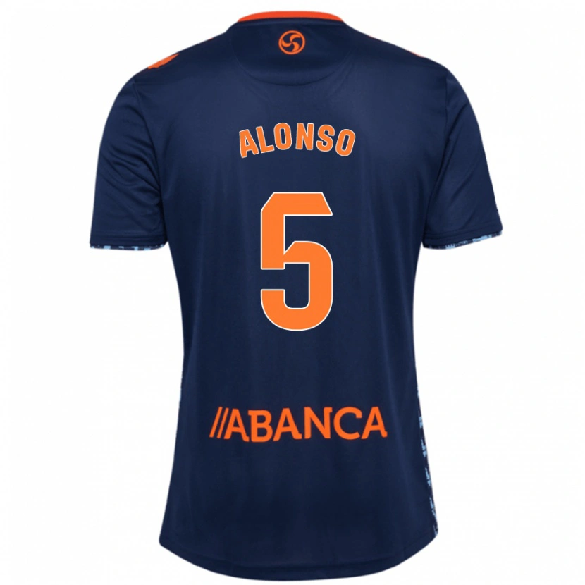 Danxen Bambino Maglia Gael Alonso #5 Blu Navy Kit Gara Away 2024/25 Maglietta