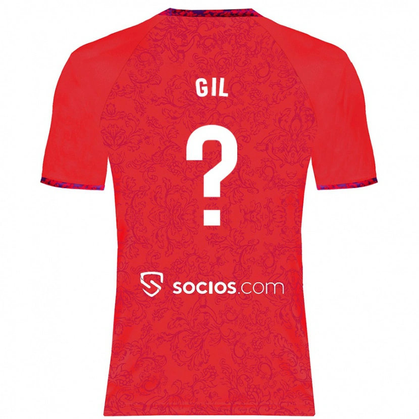 Danxen Bambino Maglia Dani Gil #0 Rosso Kit Gara Away 2024/25 Maglietta