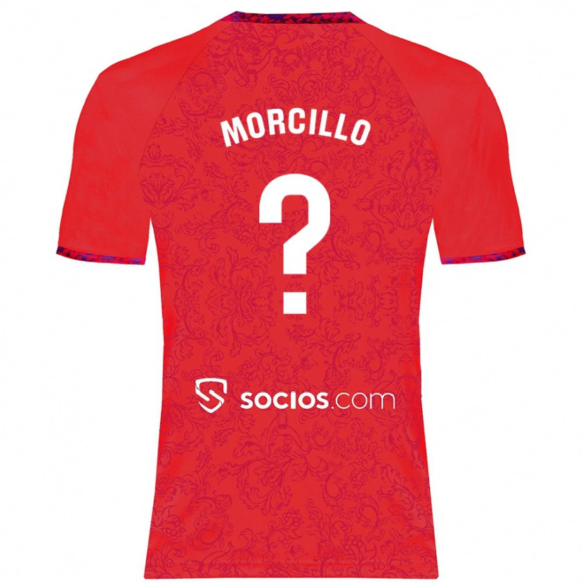 Danxen Bambino Maglia Raquel Morcillo #0 Rosso Kit Gara Away 2024/25 Maglietta