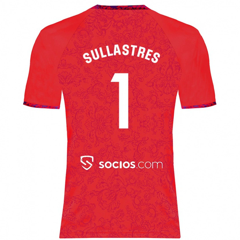 Danxen Bambino Maglia Esther Sullastres #1 Rosso Kit Gara Away 2024/25 Maglietta