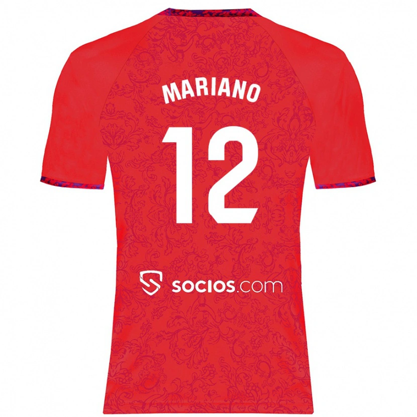 Danxen Bambino Maglia Mariano Díaz #12 Rosso Kit Gara Away 2024/25 Maglietta