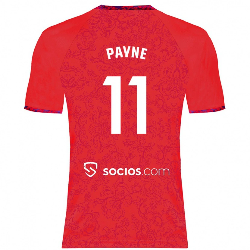 Danxen Bambino Maglia Antionette Oyedupe Toni Payne #11 Rosso Kit Gara Away 2024/25 Maglietta