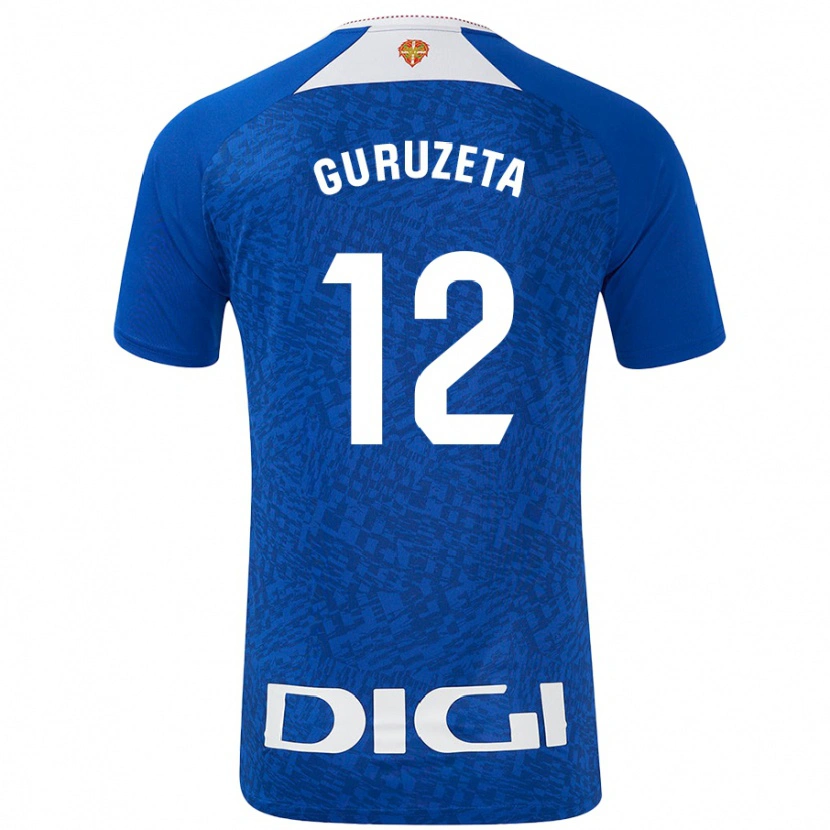 Danxen Bambino Maglia Gorka Guruzeta #12 Blu Royal Kit Gara Away 2024/25 Maglietta