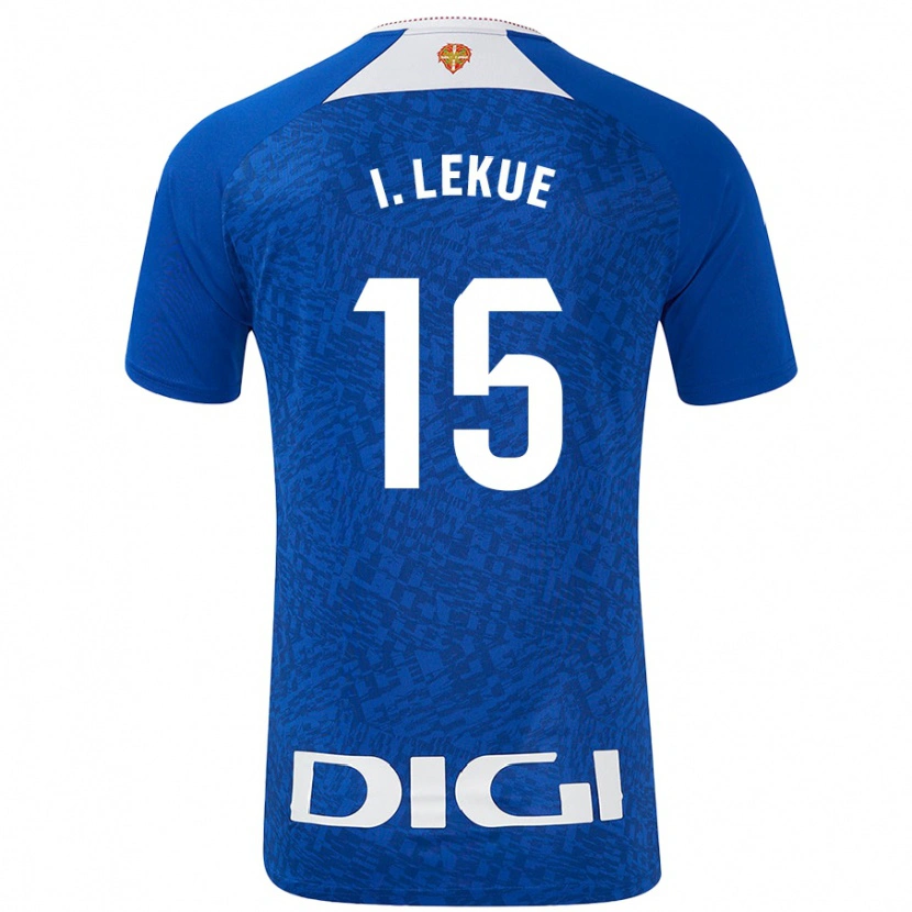 Danxen Bambino Maglia Iñigo Lekue #15 Blu Royal Kit Gara Away 2024/25 Maglietta