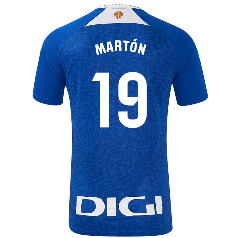 Danxen Bambino Maglia Javier Martón #19 Blu Royal Kit Gara Away 2024/25 Maglietta