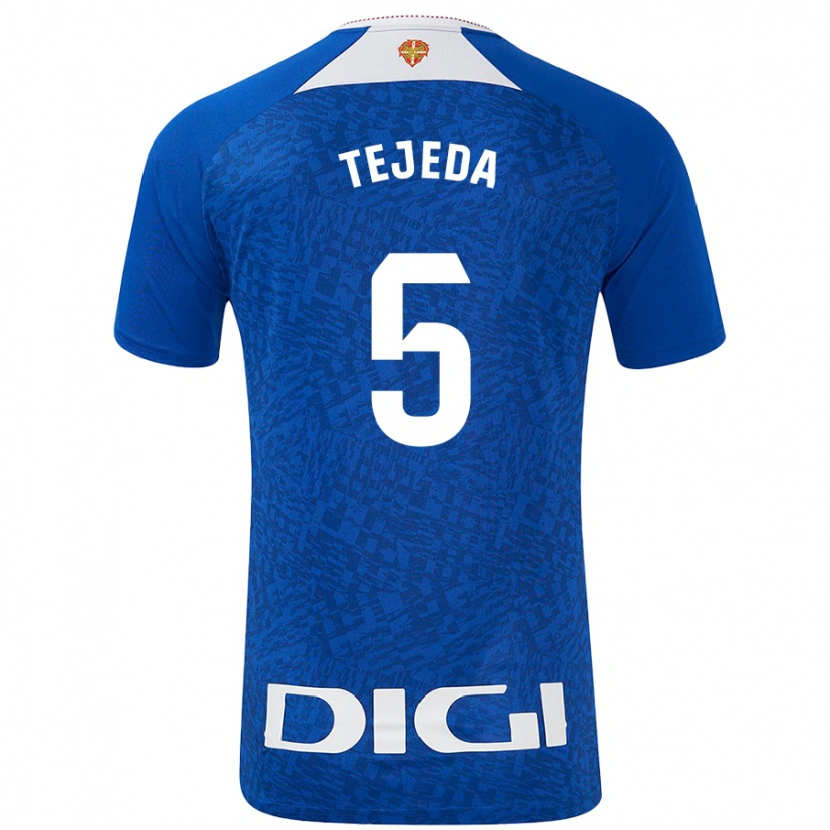 Danxen Bambino Maglia Diego Tejeda #5 Blu Royal Kit Gara Away 2024/25 Maglietta