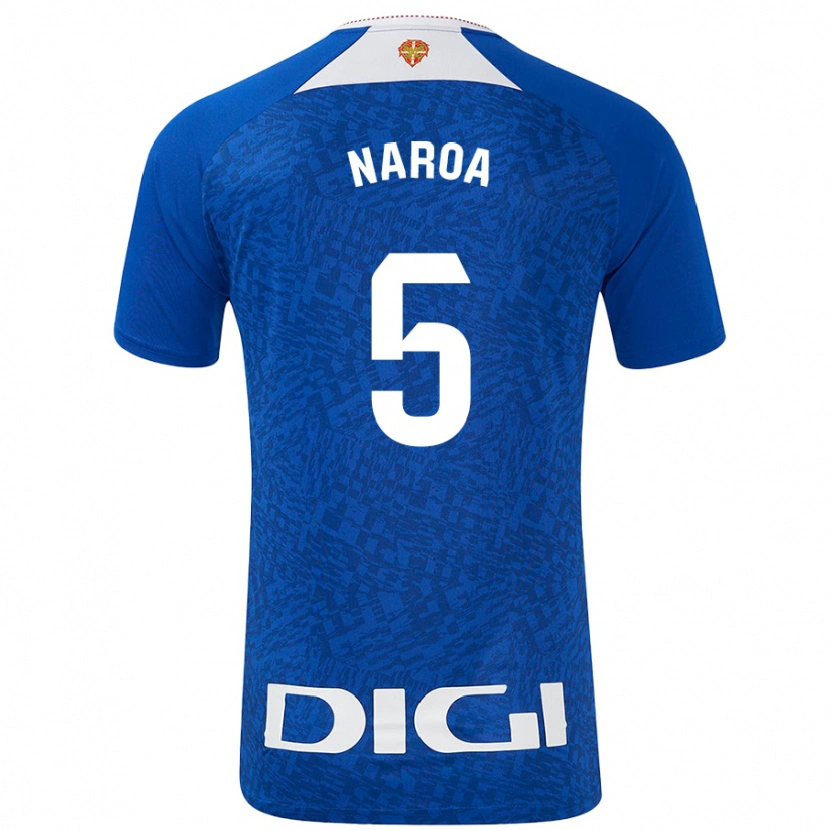 Danxen Bambino Maglia Naroa #5 Blu Royal Kit Gara Away 2024/25 Maglietta