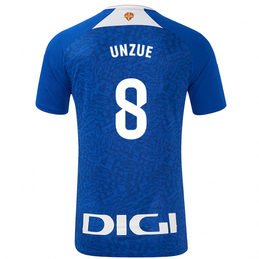 Danxen Bambino Maglia Marta Unzué #8 Blu Royal Kit Gara Away 2024/25 Maglietta