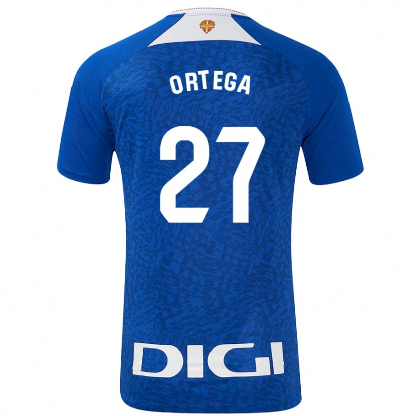 Danxen Bambino Maglia Sara Ortega #27 Blu Royal Kit Gara Away 2024/25 Maglietta