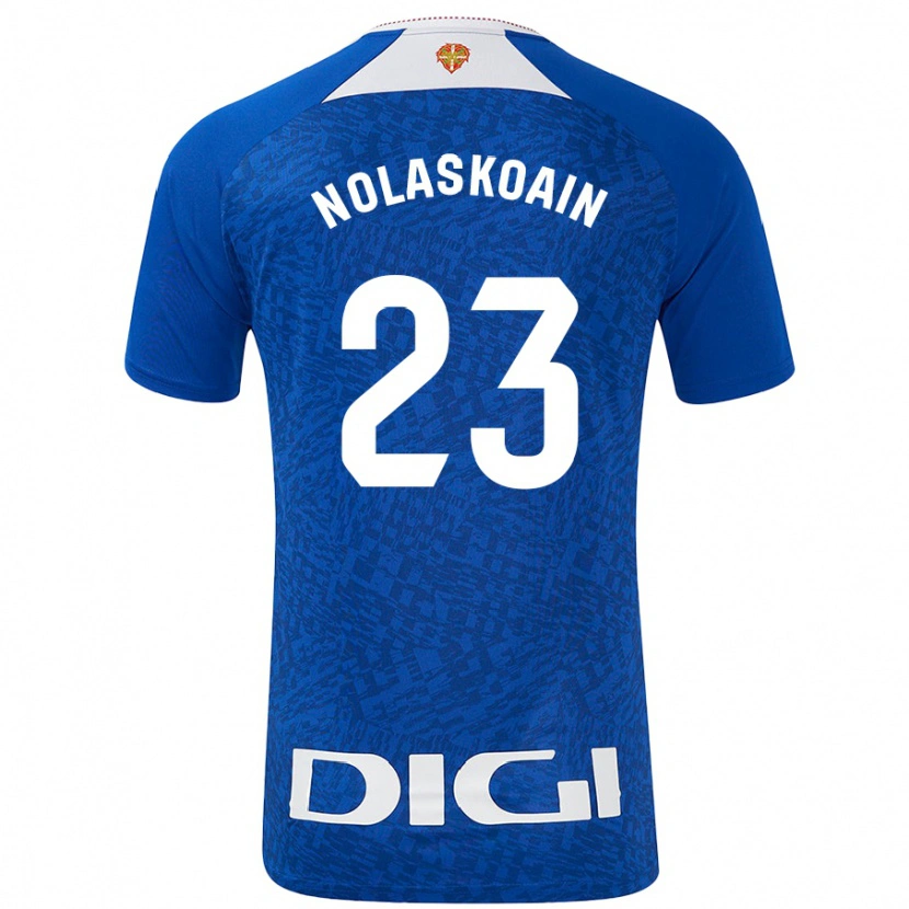 Danxen Bambino Maglia Peru Nolaskoain #23 Blu Royal Kit Gara Away 2024/25 Maglietta