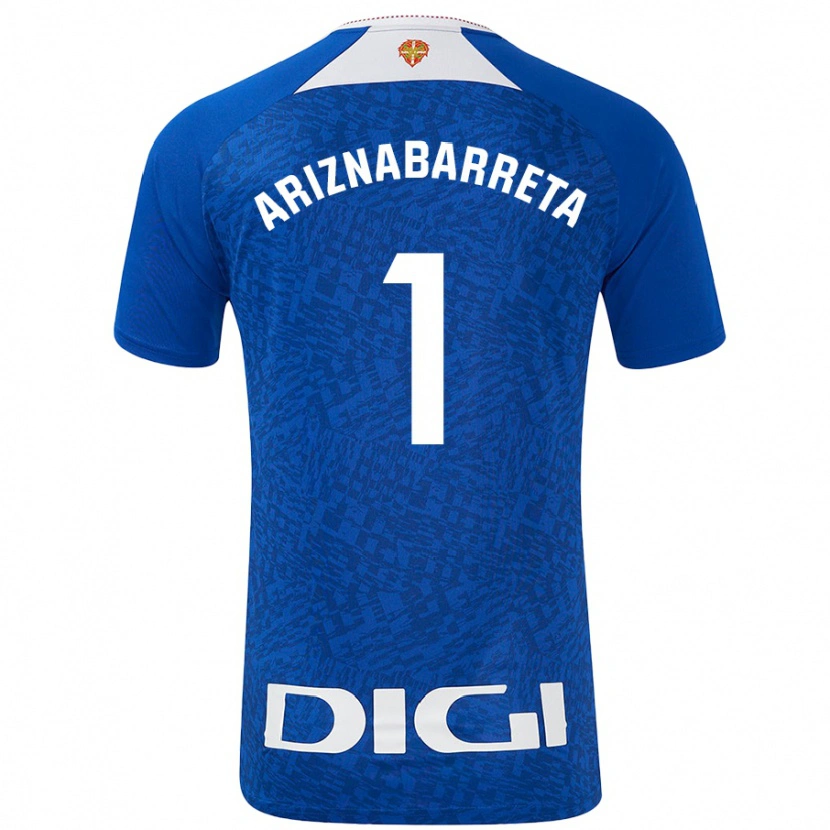 Danxen Bambino Maglia Oier Ariznabarreta #1 Blu Royal Kit Gara Away 2024/25 Maglietta