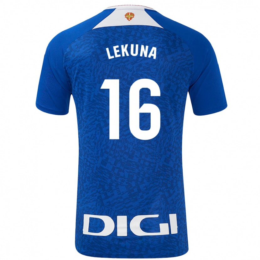 Danxen Bambino Maglia Adrián Lekuna #16 Blu Royal Kit Gara Away 2024/25 Maglietta