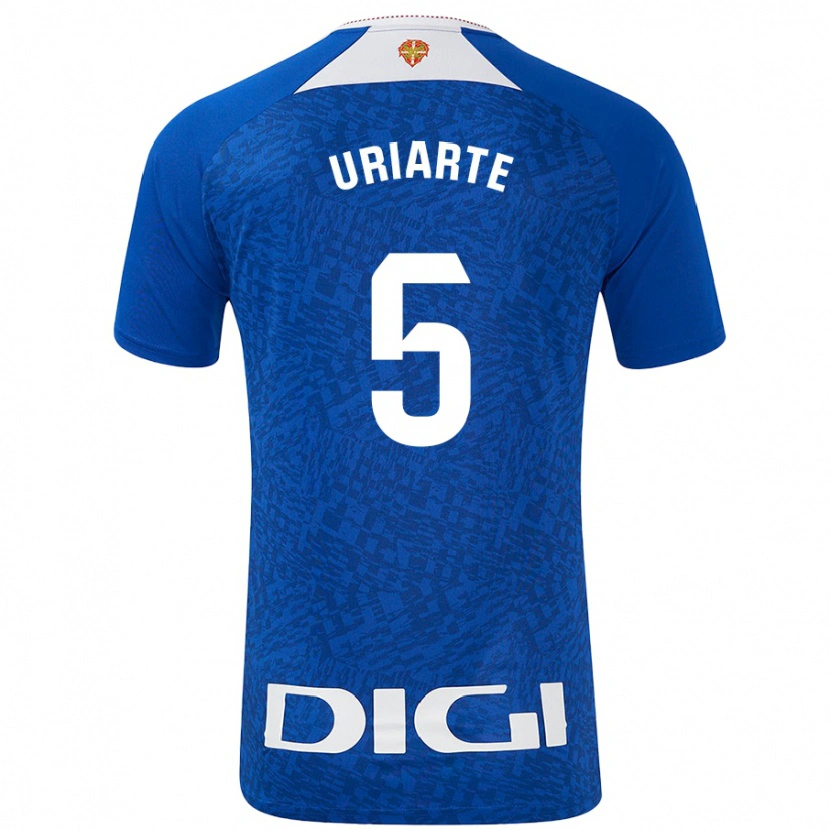 Danxen Bambino Maglia Naroa Uriarte Urazurrutia #5 Blu Royal Kit Gara Away 2024/25 Maglietta