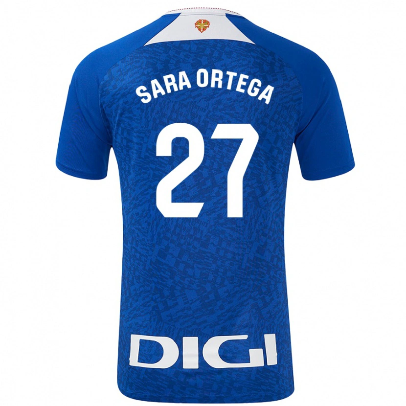 Danxen Bambino Maglia Sara Ortega Ruiz #27 Blu Royal Kit Gara Away 2024/25 Maglietta