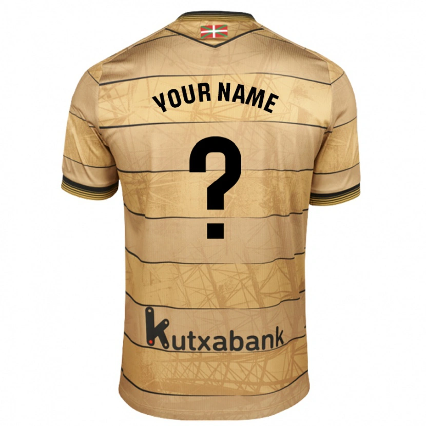 Danxen Bambino Maglia Il Tuo Nome #0 Marrone Kit Gara Away 2024/25 Maglietta