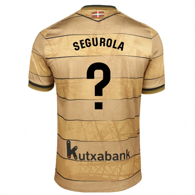 Danxen Bambino Maglia Anartz Segurola #0 Marrone Kit Gara Away 2024/25 Maglietta