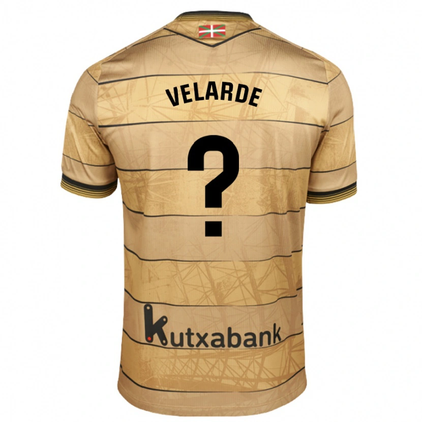 Danxen Bambino Maglia Alain Velarde #0 Marrone Kit Gara Away 2024/25 Maglietta