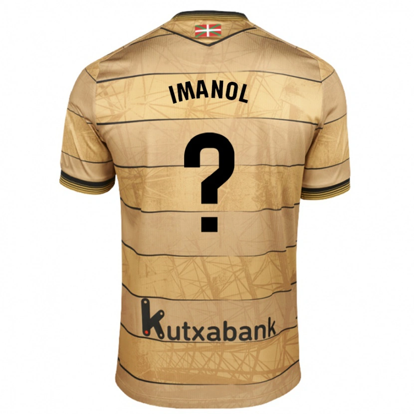 Danxen Bambino Maglia Imanol Ruiz #0 Marrone Kit Gara Away 2024/25 Maglietta