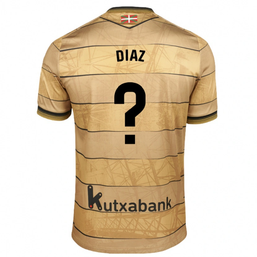 Danxen Bambino Maglia Dani Díaz #0 Marrone Kit Gara Away 2024/25 Maglietta