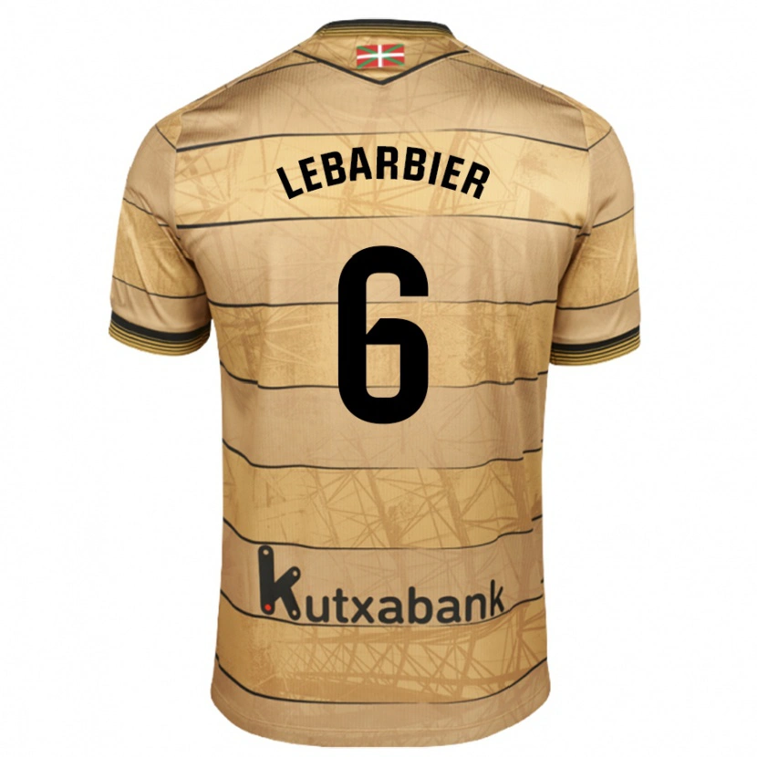 Danxen Bambino Maglia Alex Lebarbier #6 Marrone Kit Gara Away 2024/25 Maglietta