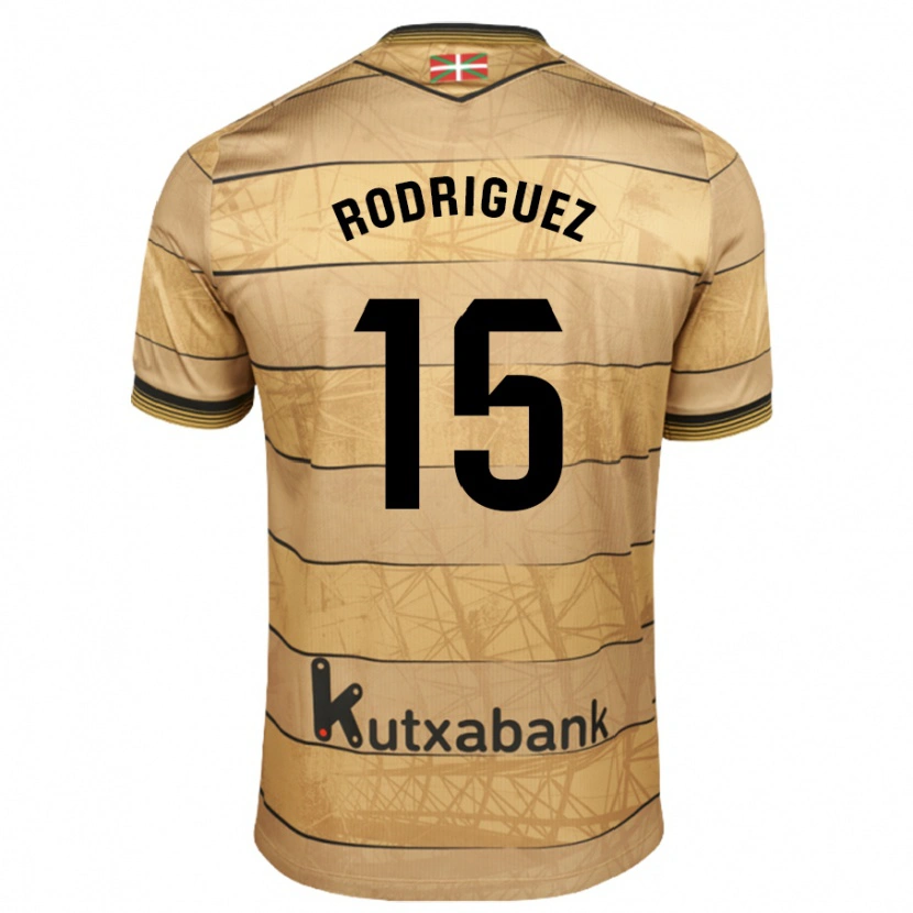 Danxen Bambino Maglia Peru Rodríguez #15 Marrone Kit Gara Away 2024/25 Maglietta