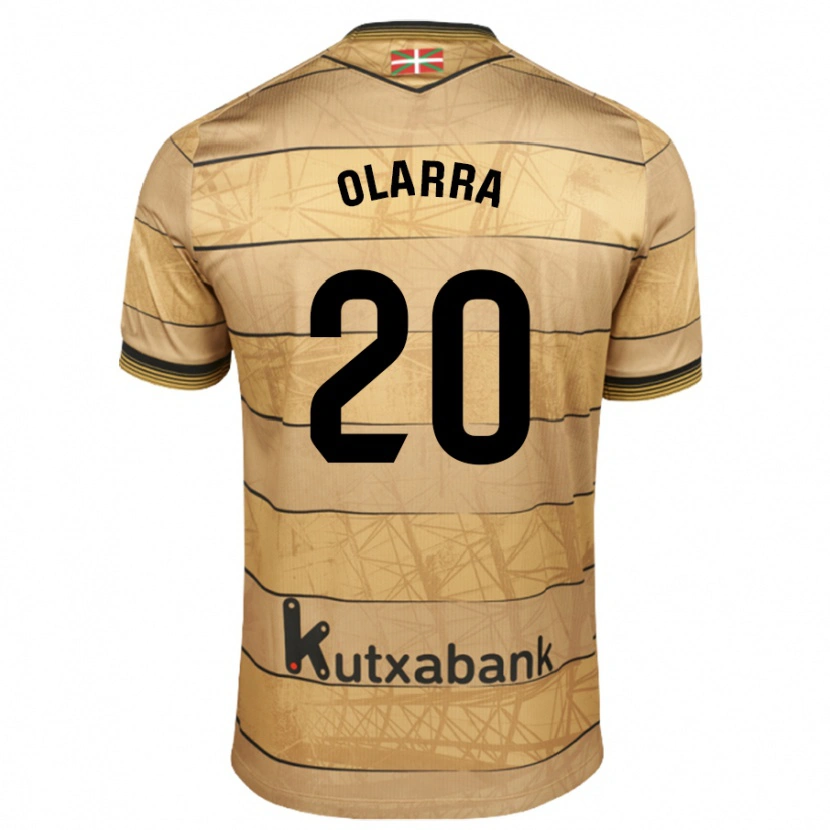 Danxen Bambino Maglia Aimar Olarra #20 Marrone Kit Gara Away 2024/25 Maglietta