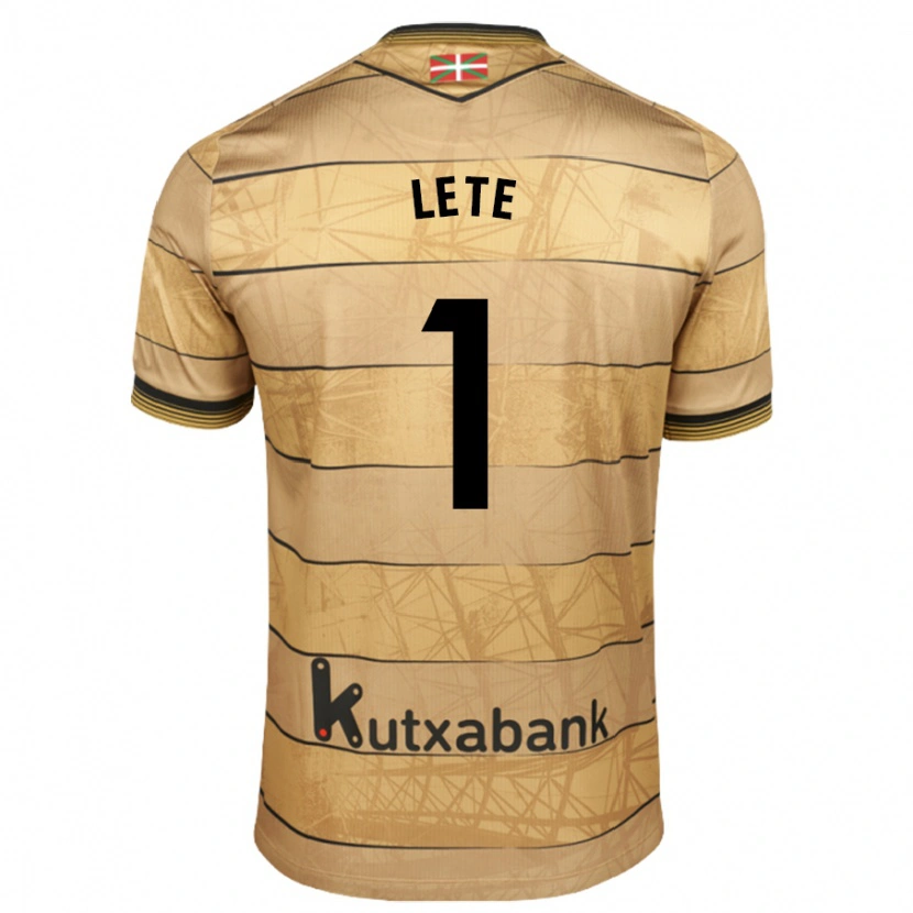 Danxen Bambino Maglia Elene Lete #1 Marrone Kit Gara Away 2024/25 Maglietta