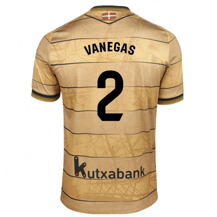 Danxen Bambino Maglia Manuela Vanegas #2 Marrone Kit Gara Away 2024/25 Maglietta