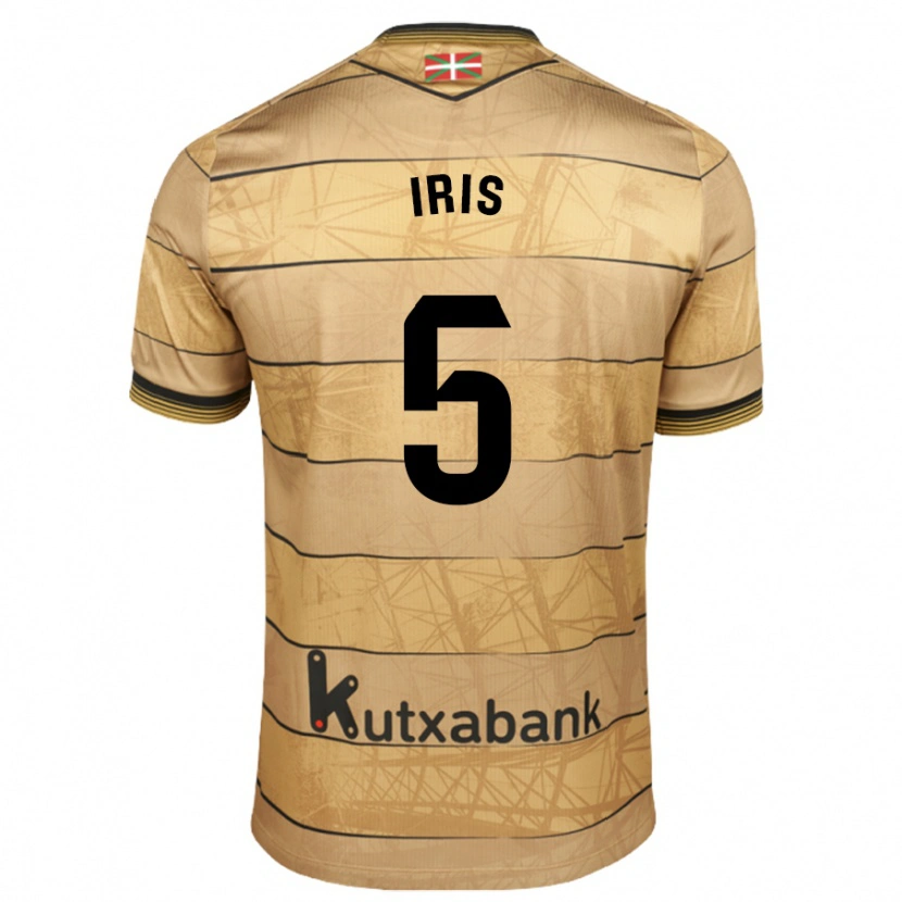 Danxen Bambino Maglia Iris Arnaiz Gil #5 Marrone Kit Gara Away 2024/25 Maglietta