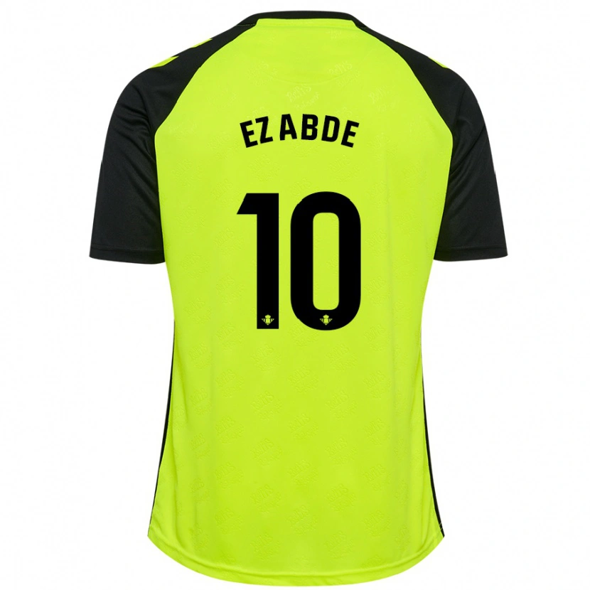 Danxen Bambino Maglia Abde Ezzalzouli #10 Giallo Fluorescente Nero Kit Gara Away 2024/25 Maglietta