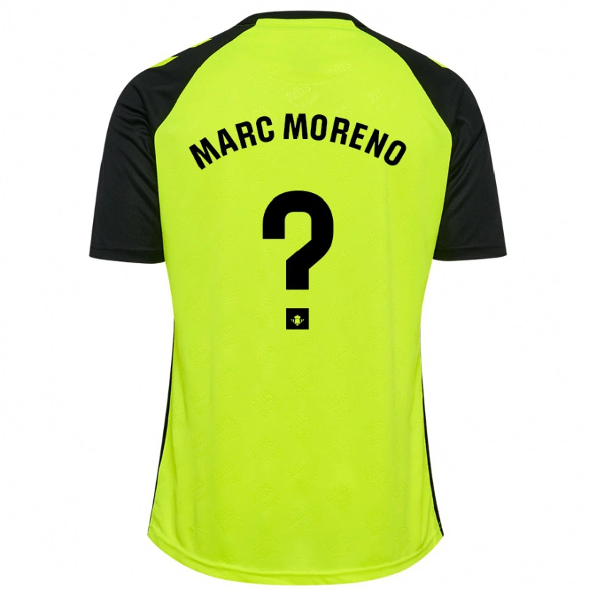 Danxen Bambino Maglia Marc Moreno #0 Giallo Fluorescente Nero Kit Gara Away 2024/25 Maglietta