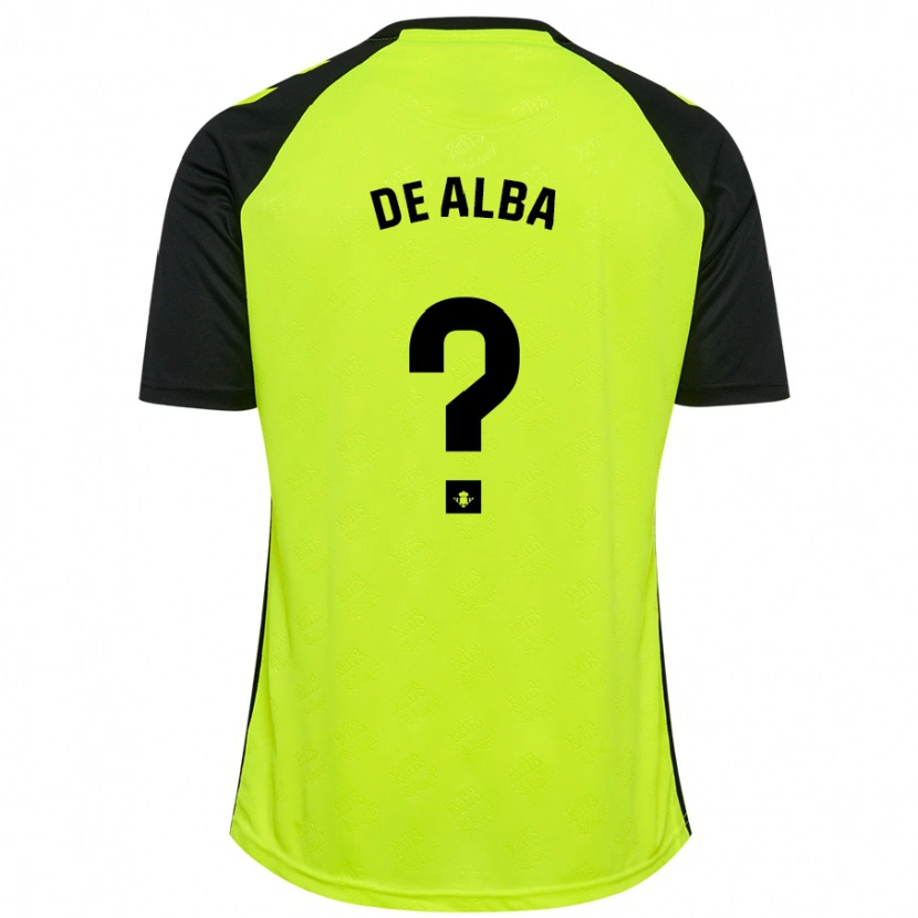 Danxen Bambino Maglia Luismi De Alba #0 Giallo Fluorescente Nero Kit Gara Away 2024/25 Maglietta