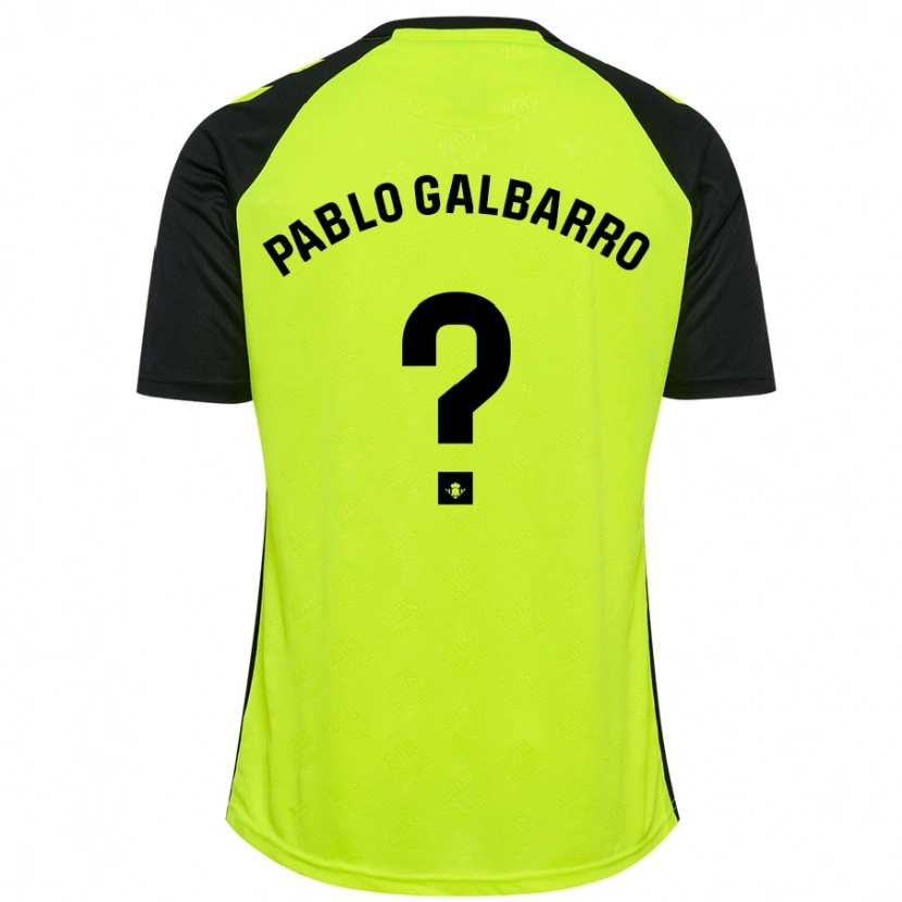 Danxen Bambino Maglia Juan Pablo Galbarro #0 Giallo Fluorescente Nero Kit Gara Away 2024/25 Maglietta