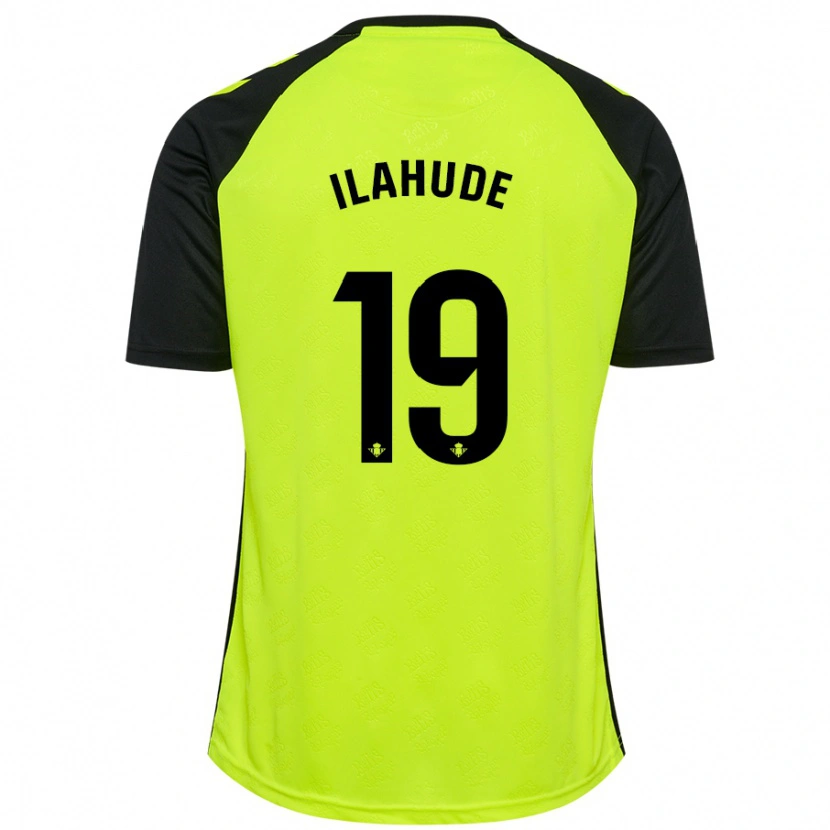 Danxen Bambino Maglia Destiny Ilahude #19 Giallo Fluorescente Nero Kit Gara Away 2024/25 Maglietta