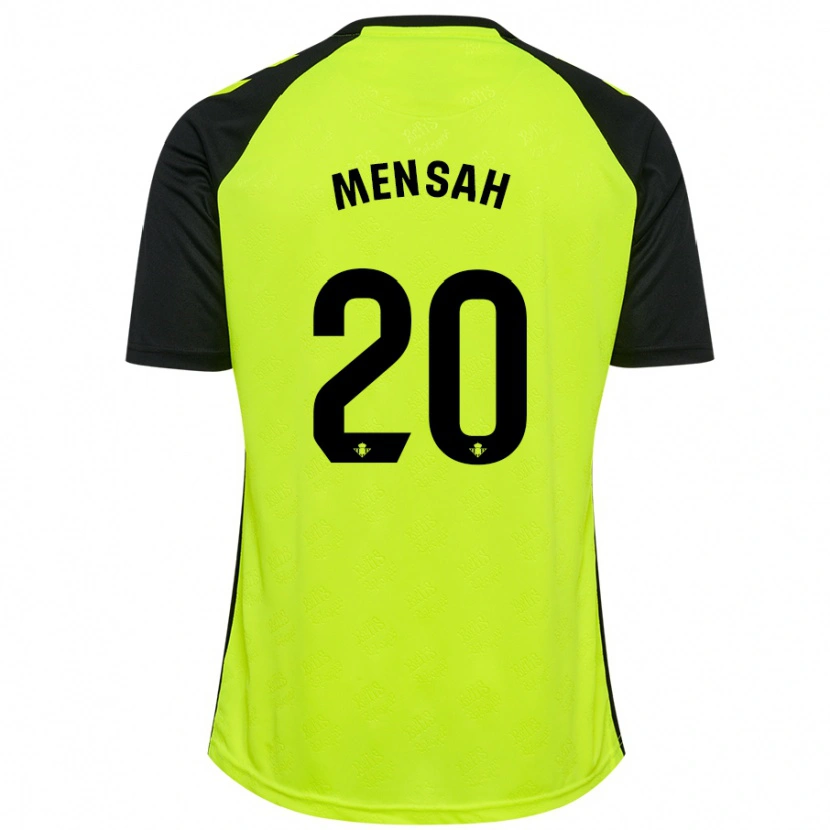 Danxen Bambino Maglia Mawuli Mensah #20 Giallo Fluorescente Nero Kit Gara Away 2024/25 Maglietta