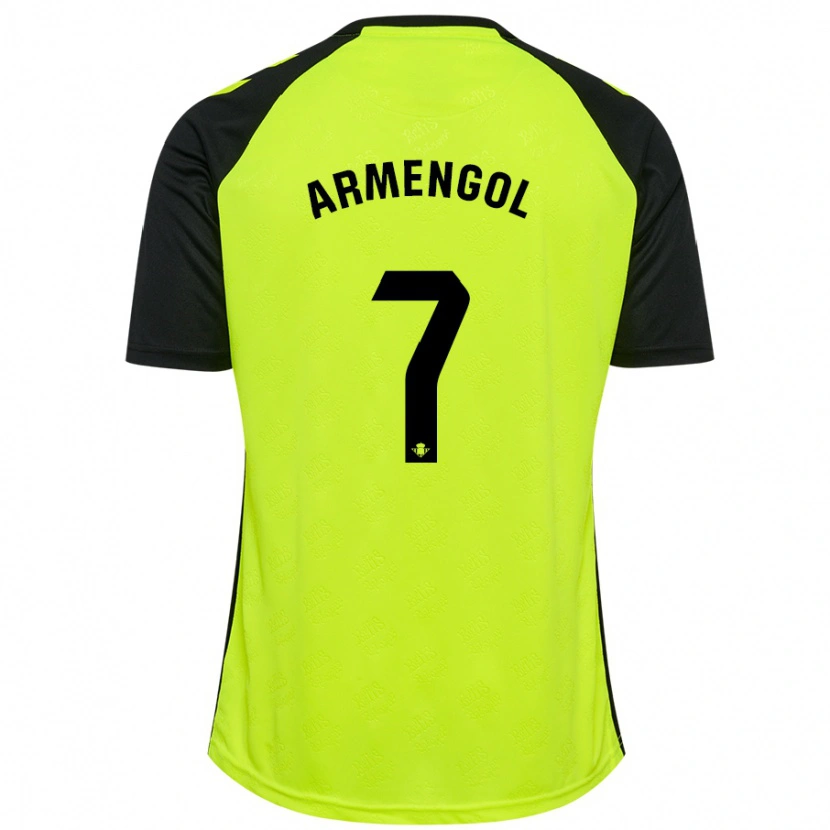 Danxen Bambino Maglia Carla Armengol #7 Giallo Fluorescente Nero Kit Gara Away 2024/25 Maglietta