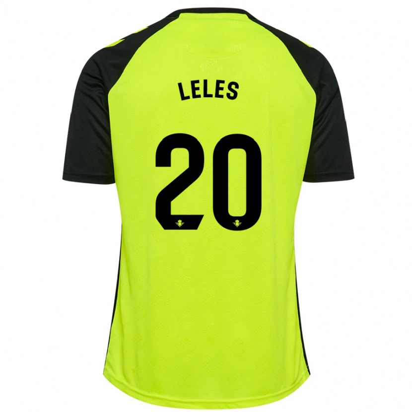 Danxen Bambino Maglia Leles #20 Giallo Fluorescente Nero Kit Gara Away 2024/25 Maglietta