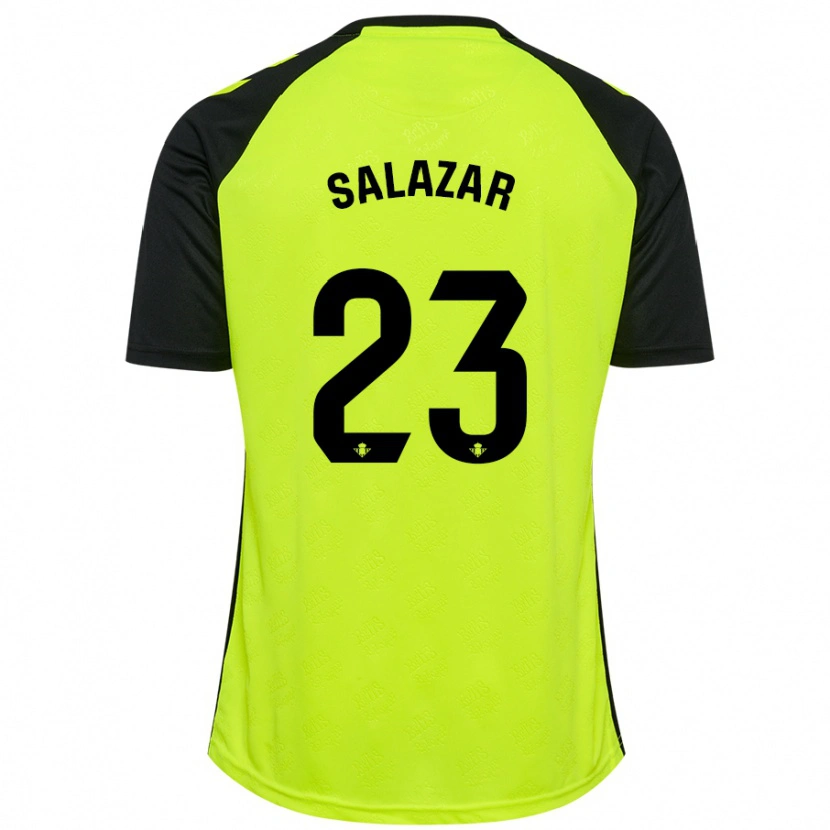 Danxen Bambino Maglia Noelia Salazar #23 Giallo Fluorescente Nero Kit Gara Away 2024/25 Maglietta